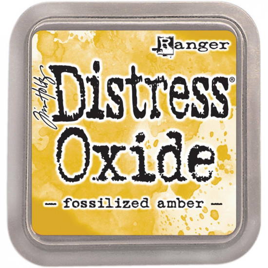 Distress Oxide Ink Pad - Tim Holtz - couleur «Fossilized Amber»